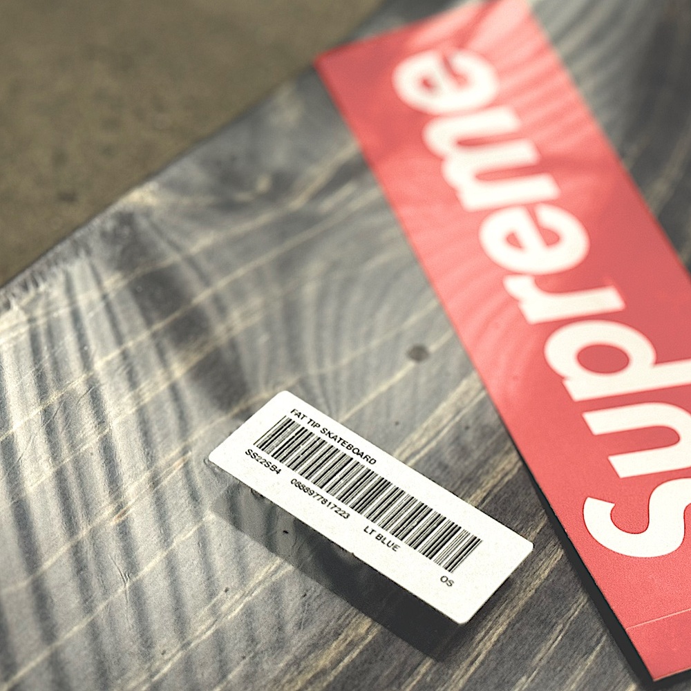 NWT / DEADSTOCK / SEALED - SUPREME “Fat Tip” (Light Blue) Skateboard SS22SB4 - Picture 3 of 6